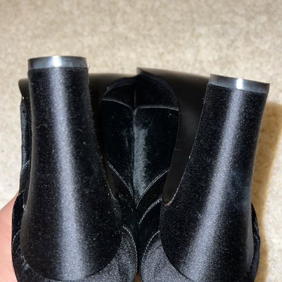 Bottega Veneta square toe satin and velvet high heel shoes. 91/2 made in Italy - Picture 12 of 14